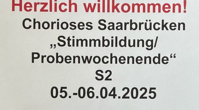 Stimmbildungsseminar in Ottweiler